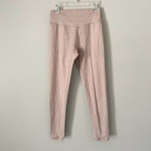 BuffBunny Size M Pink Blush High Rise Leggings Workout 7/8 Length